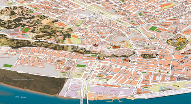 Mapa de análisis de ubicación para centro Green Wash